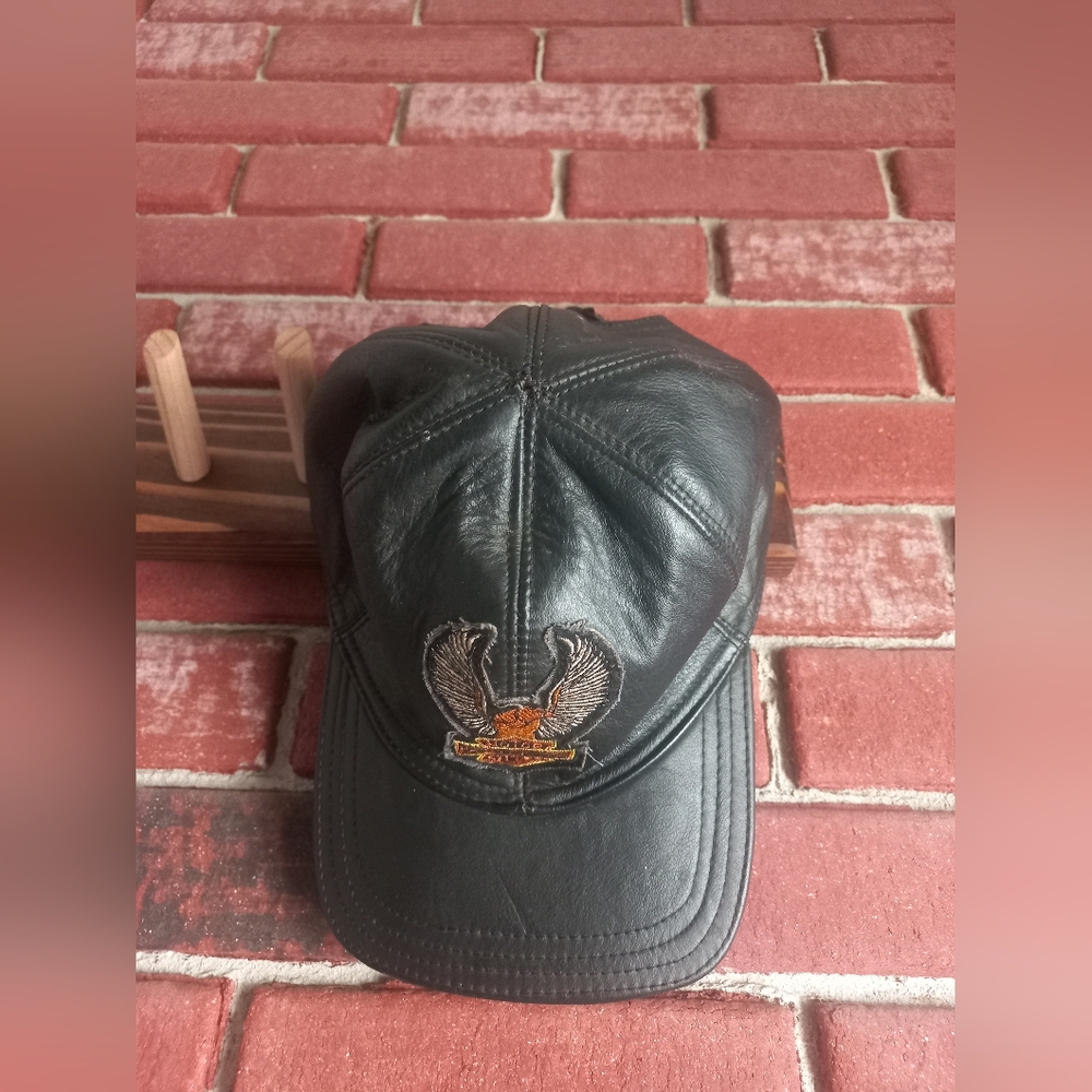 Vintage Harley Davidson leather hat